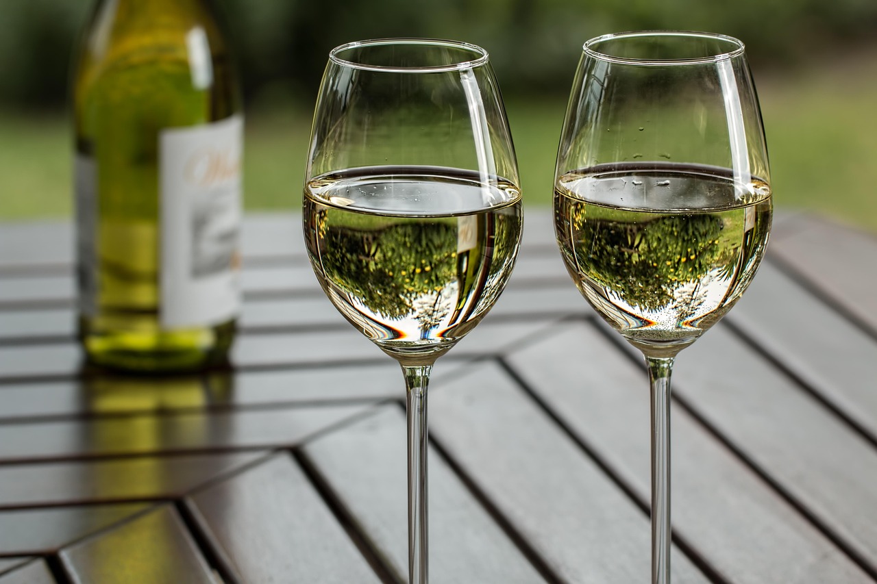Wine tasting setup